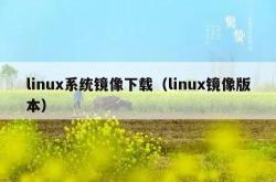 linux系统镜像下载（linux镜像版本）