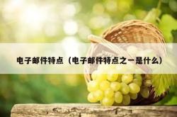 电子邮件特点（电子邮件特点之一是什么）