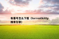 有番号怎么下载（torrentkitty搜索引擎）