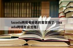 lazada跨境电商真的害苦我了（lazada跨境开店流程）