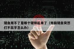 键盘用不了是哪个键锁起来了（电脑键盘突然打不出字怎么办）