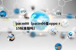 pacm00（pacm00是oppo r15标准版吗）