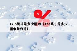 17.3英寸是多少厘米（173英寸是多少厘米长和宽）