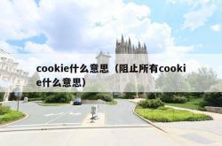 cookie什么意思（阻止所有cookie什么意思）