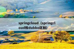 springcloud（springcloud和dubbo区别）