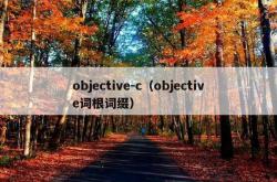 objective-c（objective词根词缀）